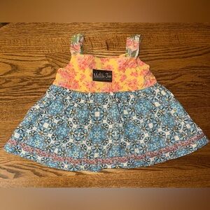 Matilda Jane Vintage Alice Floral‎ Knot Top Sz 2